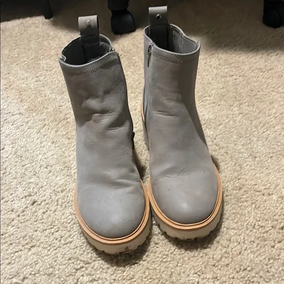 Weathered Gray Ankle Boots with Elastic Panels Mally 5894a Gray / Black Suede / Elastic Panels Ankle Boots  main image 3